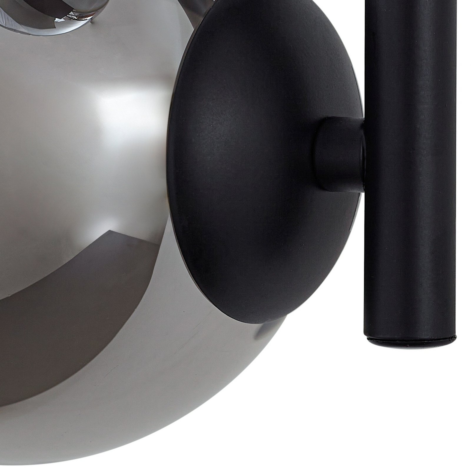 Lindby Wandleuchte Orbelia, schwarz, 3-flammig, Glas, G9