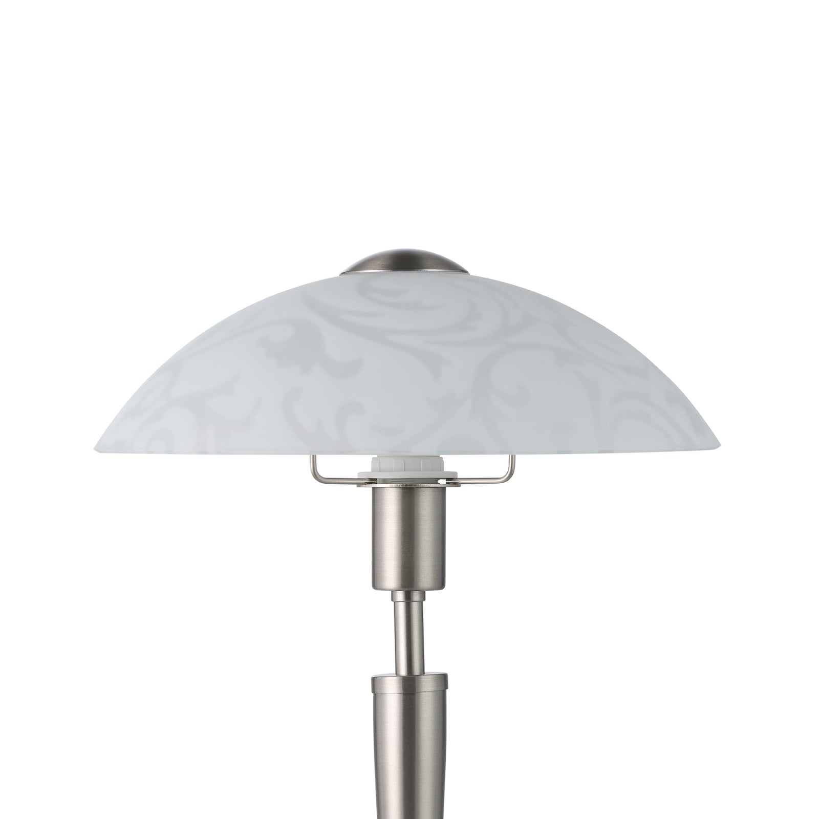 Tafellamp SOLO 1, mat nikkel, hoogte 32 cm, metaal/glas, dimbaar