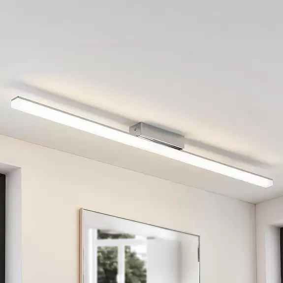 Lampenwelt Längliche LED-Deckenlampe Levke, IP44