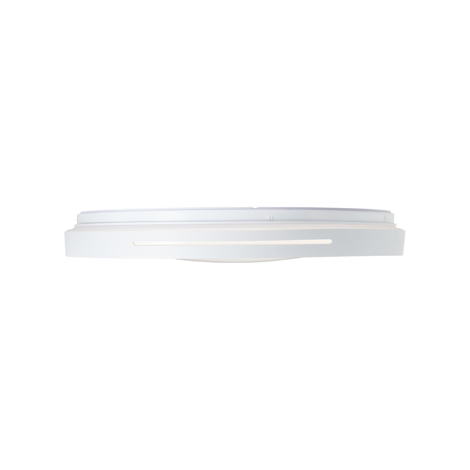 Plafonnier LED Barty, blanc/chrome, Ø 48,5 cm, CCT, métal