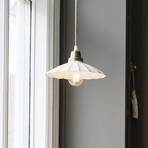 PR Home pendant light Ester, offwhite, Ø 24 cm, iron plug