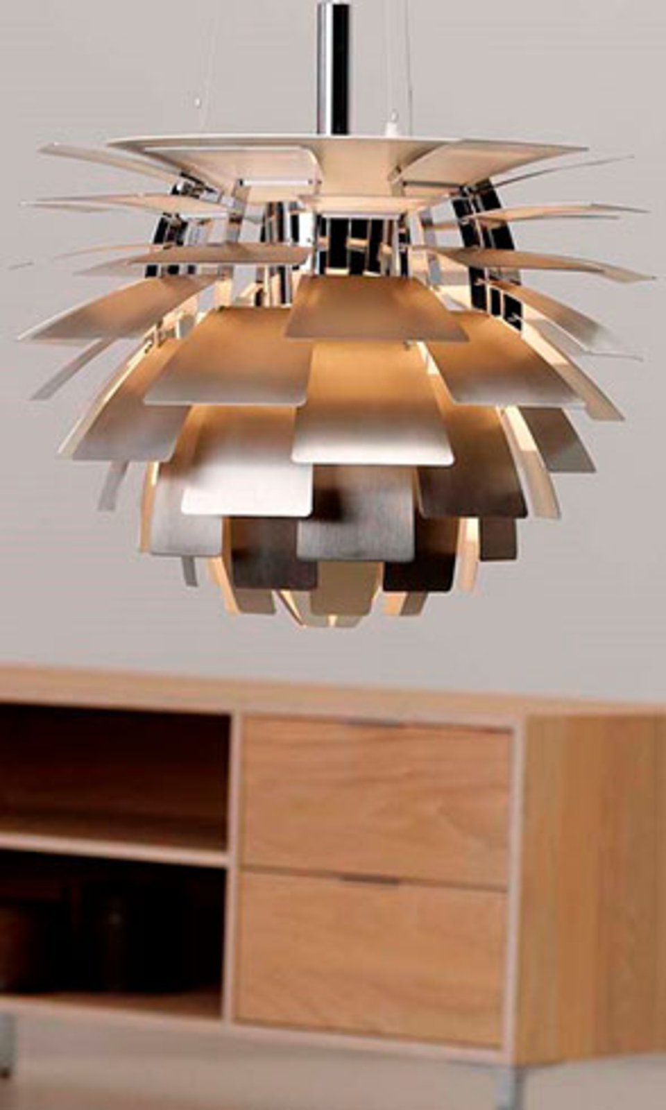 PH Artichoke Taklampa Ø480 Stainless Steel - Louis Poulsen