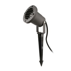Foco con pica, Ø 10 cm, negro, orientable, IP65