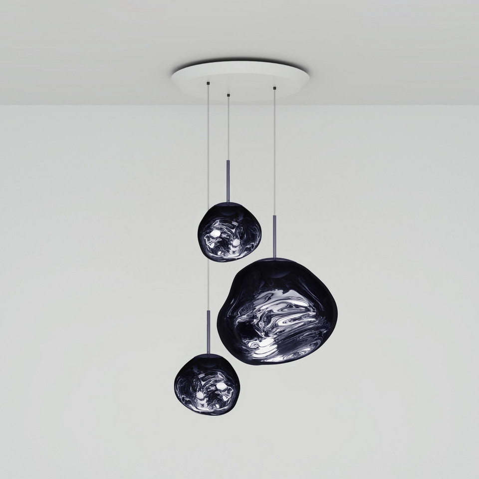 Tom Dixon Melt Trio Round LED pendellampa, grå från Tom Dixon