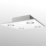Plafonnier LED carré Pano, blanc
