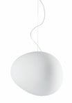 Suspension Foscarini Gregg Medium, blanche, hauteur 26 cm