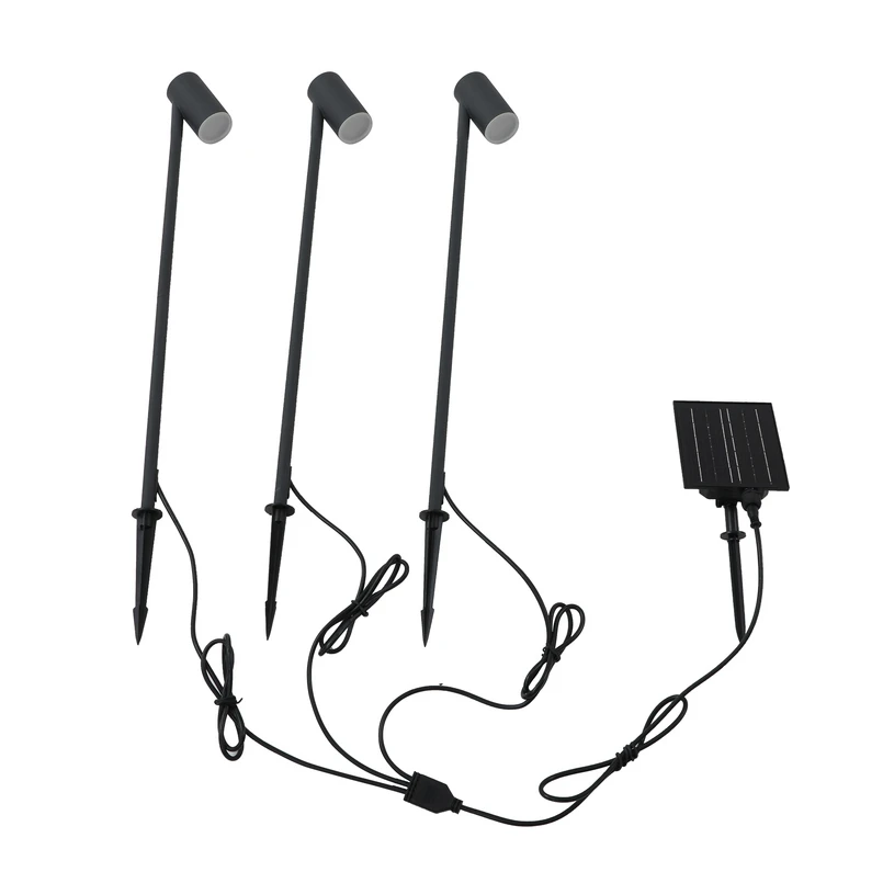 Lindby - Myric Lampe à cellule solaire w/Pointes de terre 3 pcs. Noir
