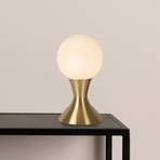 Bordlampe Moya med glassskjerm, gull