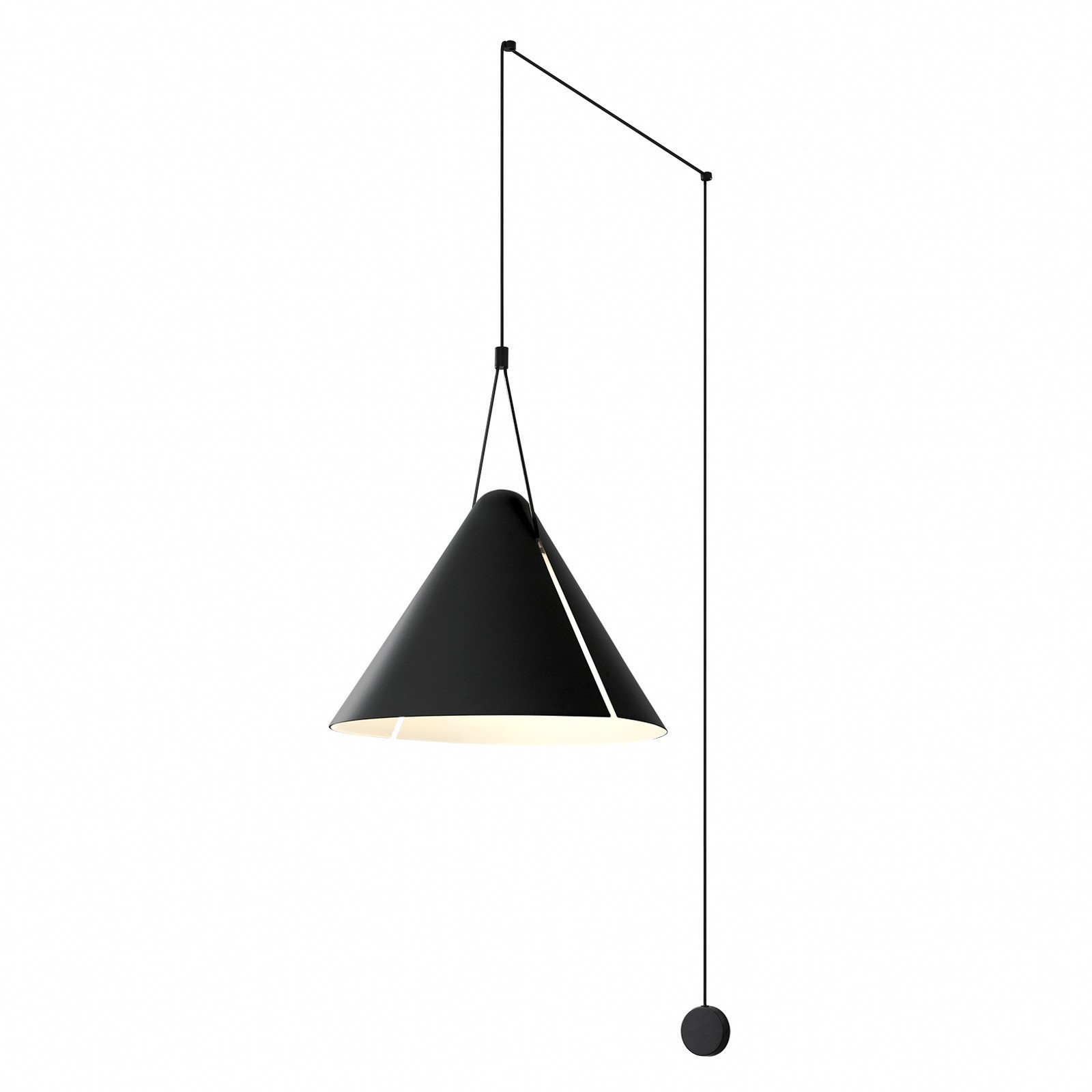 LEDS-C4 Super Attic pendul con descentr. negru