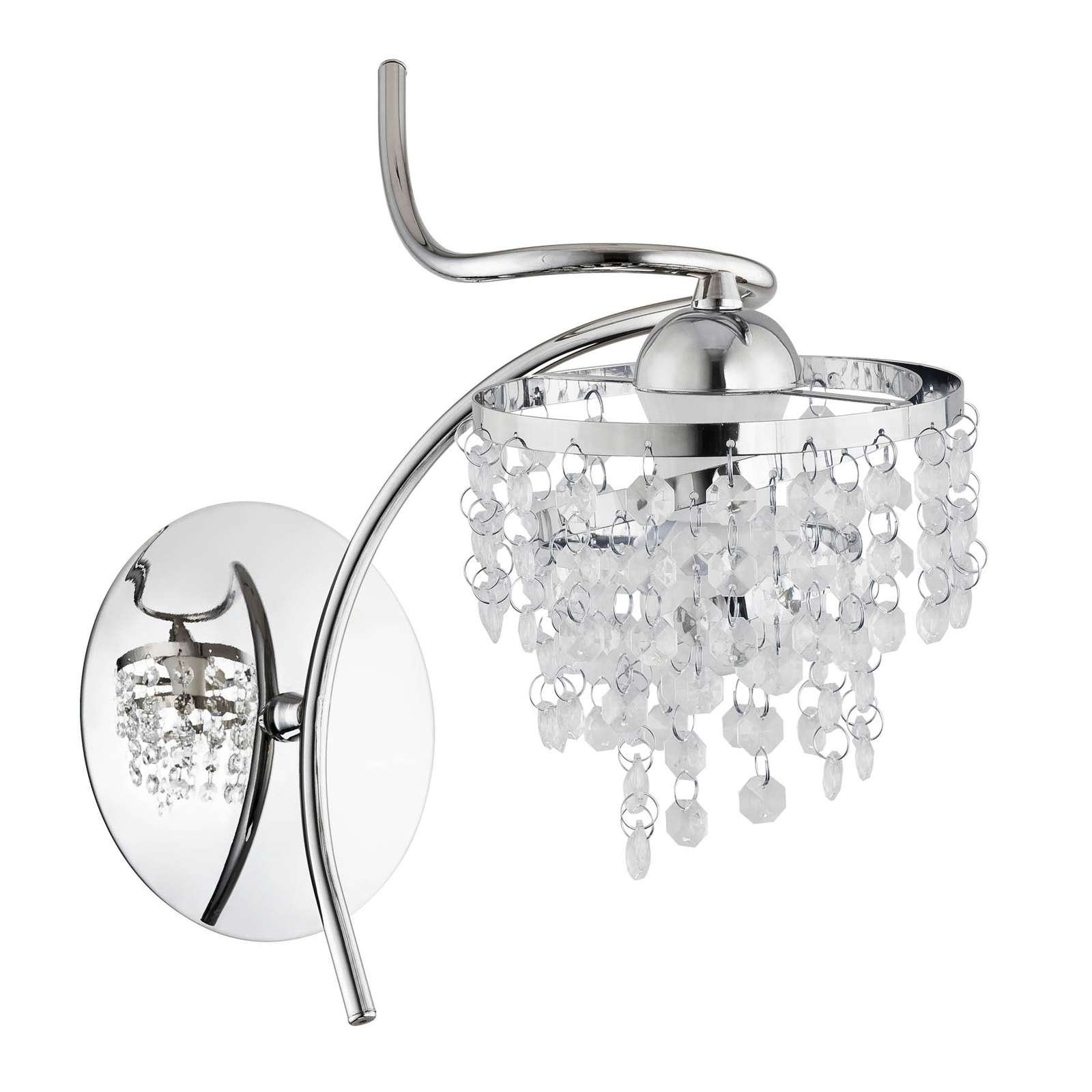 Vägglampa Kalea med glashänge