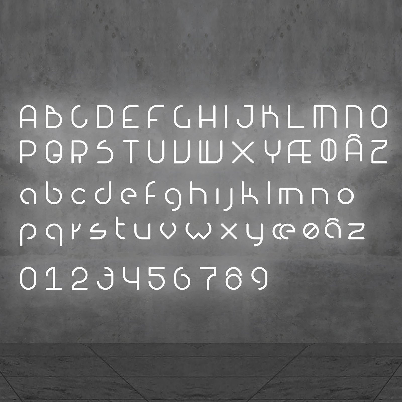 Artemide Alphabet of Light væg, stort bogstav N
