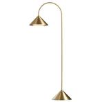 FRANDSEN LED stojací lampa Grasp, mosazná barva, výška 72 cm