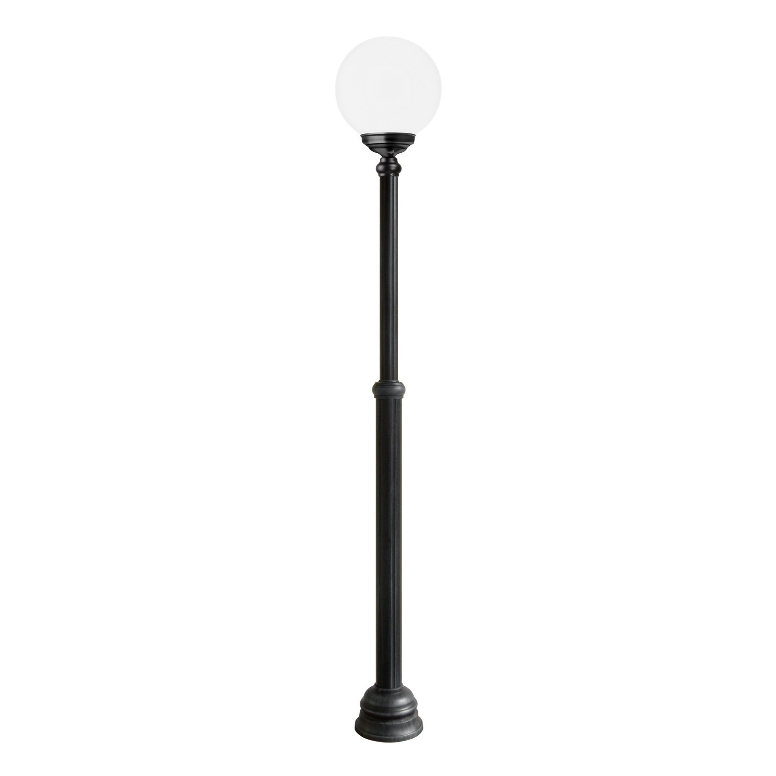 1143 lamp post, one-bulb, black/white