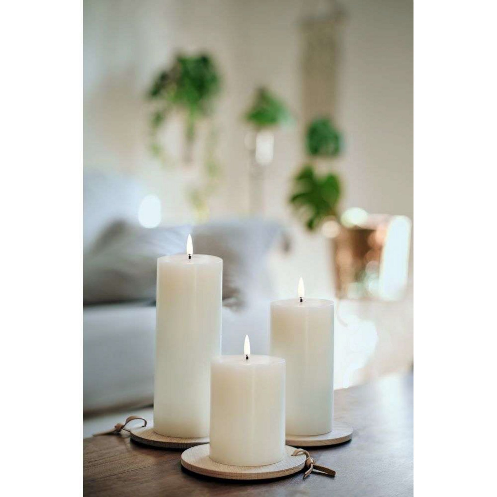 Pillar candle LED Nordic White 7,8 x 20 cm - Uyuni Lighting