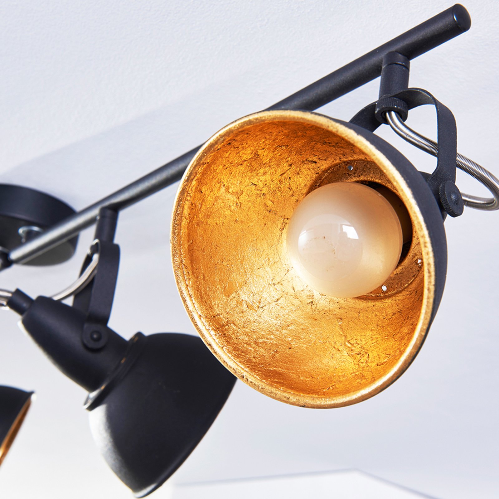 Julin Lampa Sufitowa Black/Gold - Lindby