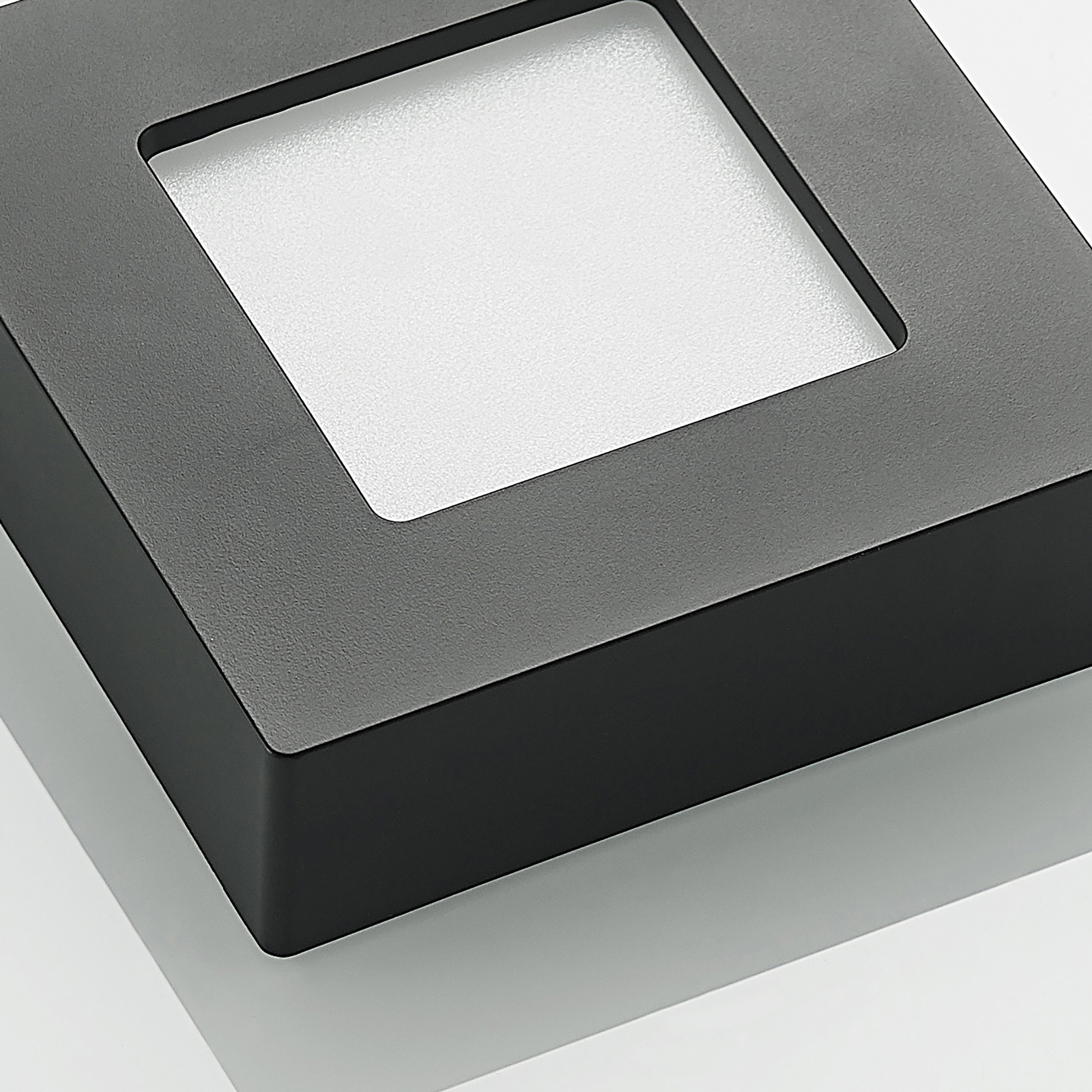 Stropní svítidlo Prios LED Alette, černé, 6 W, CCT, stmívatelné
