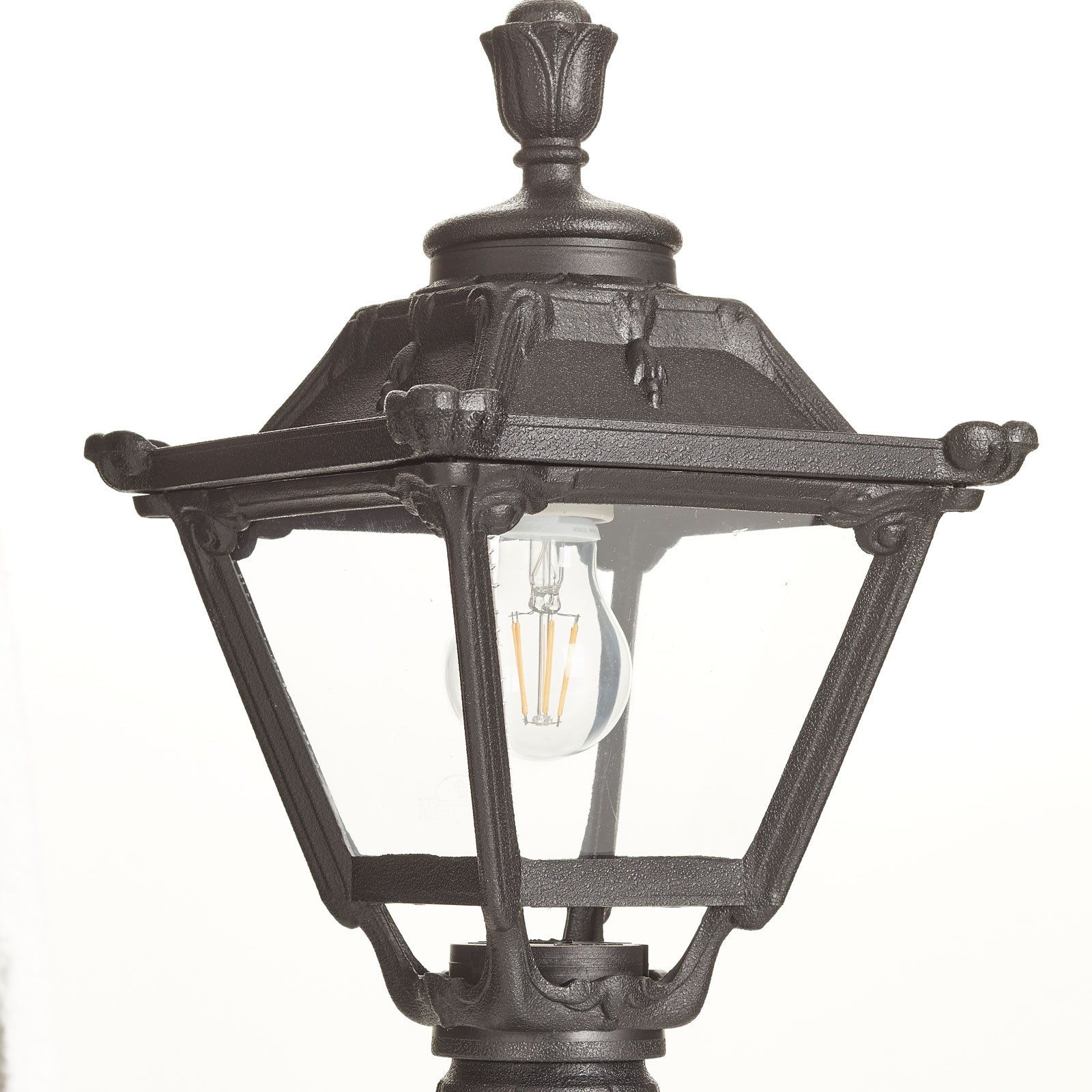 Golia wall lantern for outdoors black clear 2,700K
