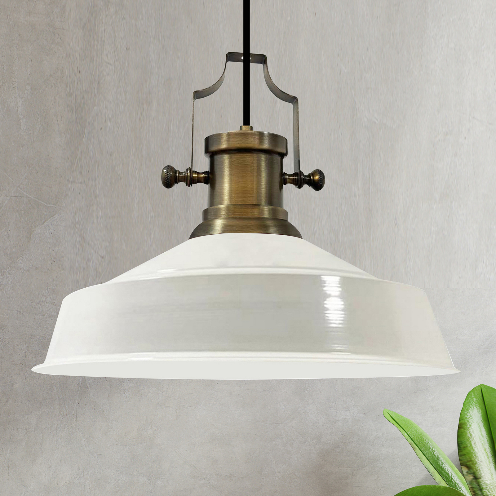 Augusta függőlámpa, fehér, Ø 40 cm, fém, E27, vintage