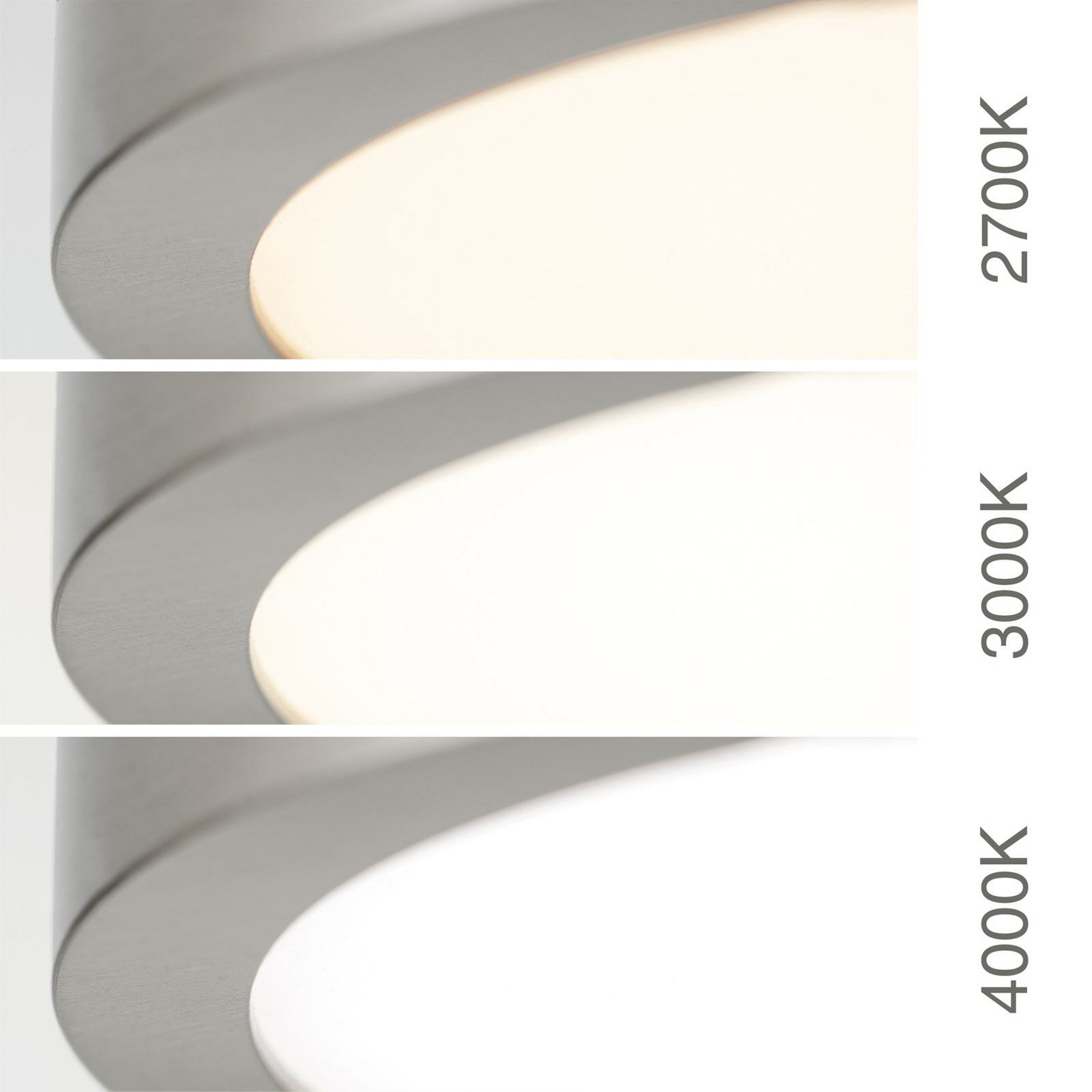 LED ceiling lamp Disc, satin nickel finish, Ø 24 cm, CCT LED ceiling lamp Disc, satin nickel finish, Ø 24 cm, CCT