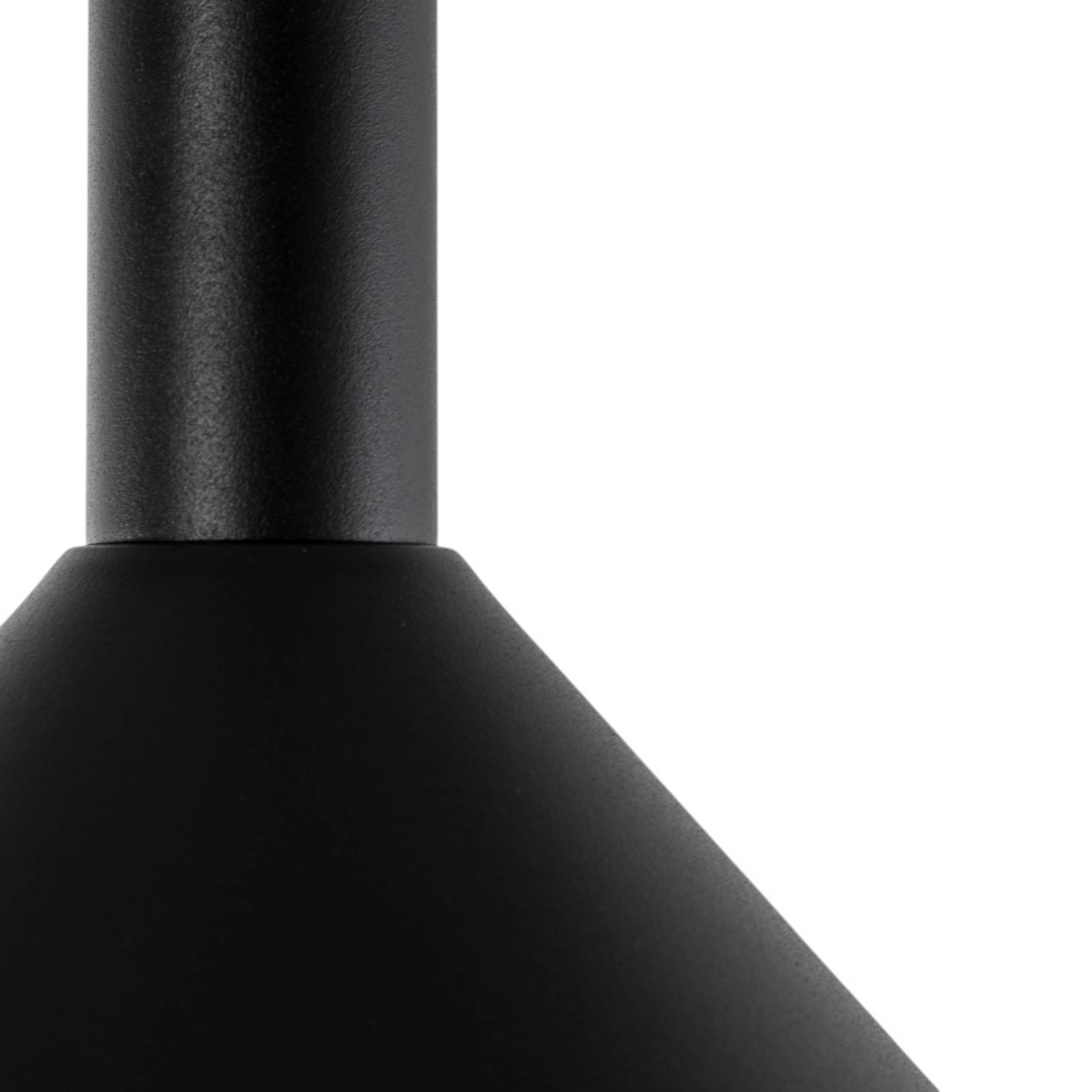 Lampa wisząca stożek Vitrum, czarna, metal, Ø 26 cm, E27