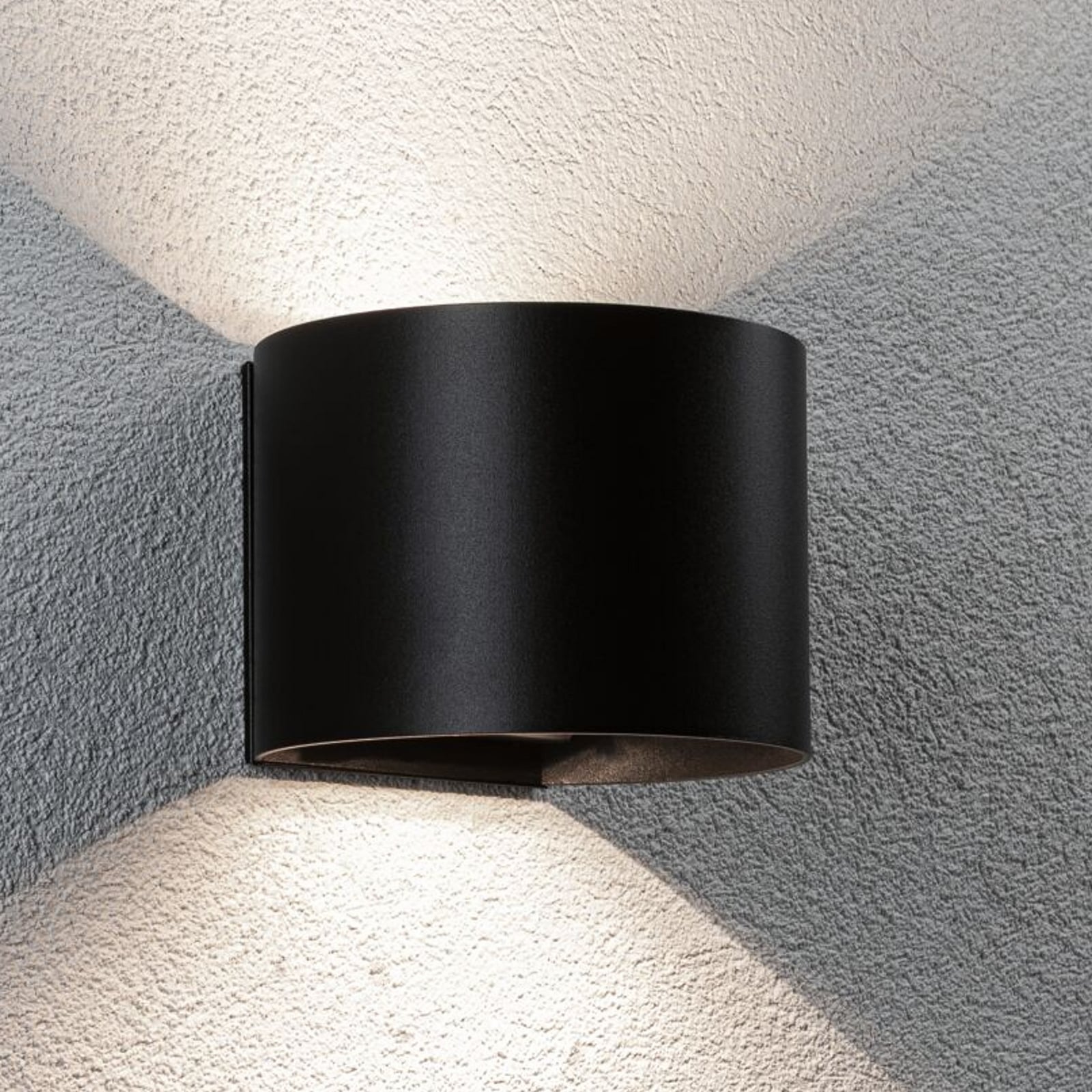 Paulmann Akku-Außenwandlampe Nyora schwarz 14 cm Sensor IP44