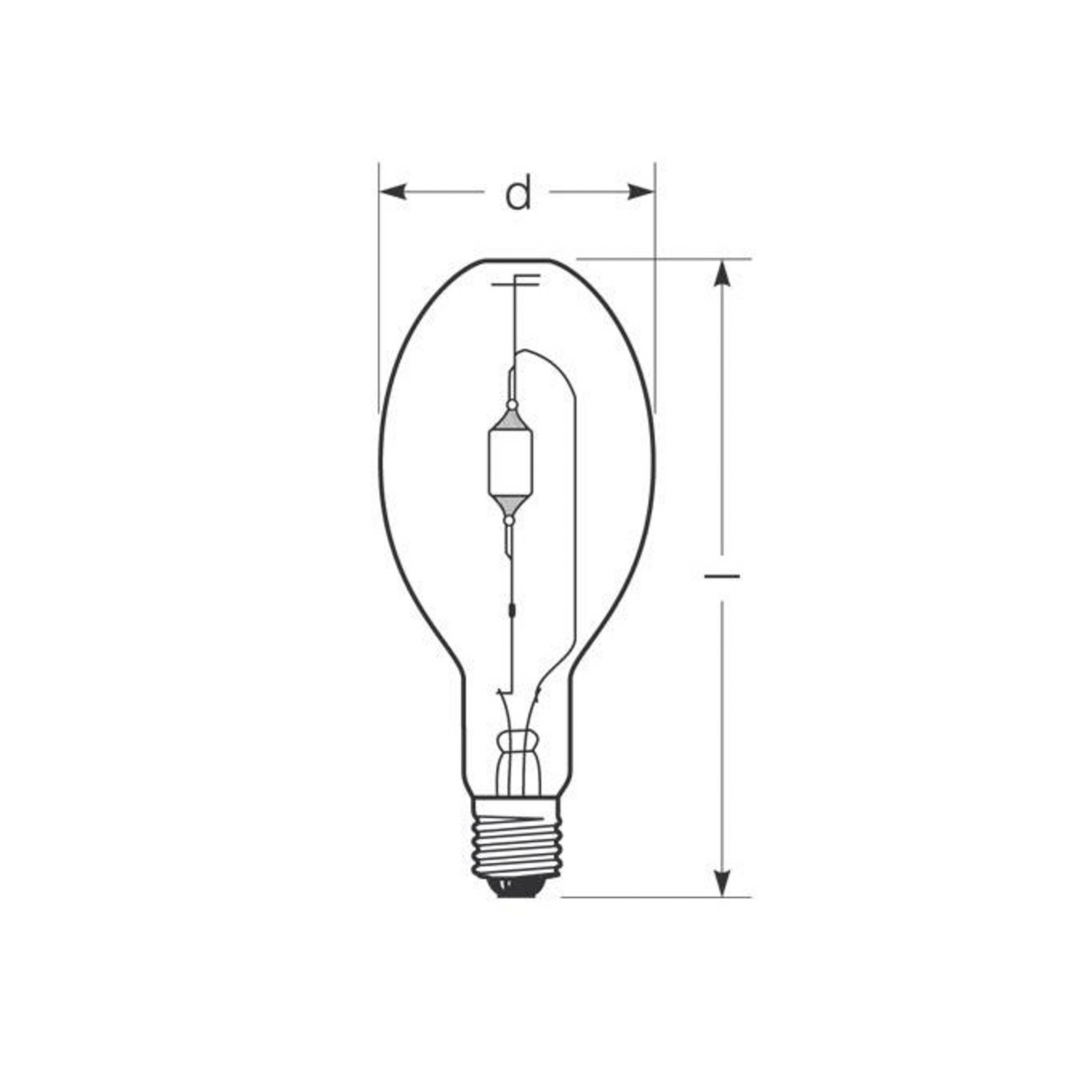 RADIUM metal halide lamp E40 1000W HRI-E NSC/C clear