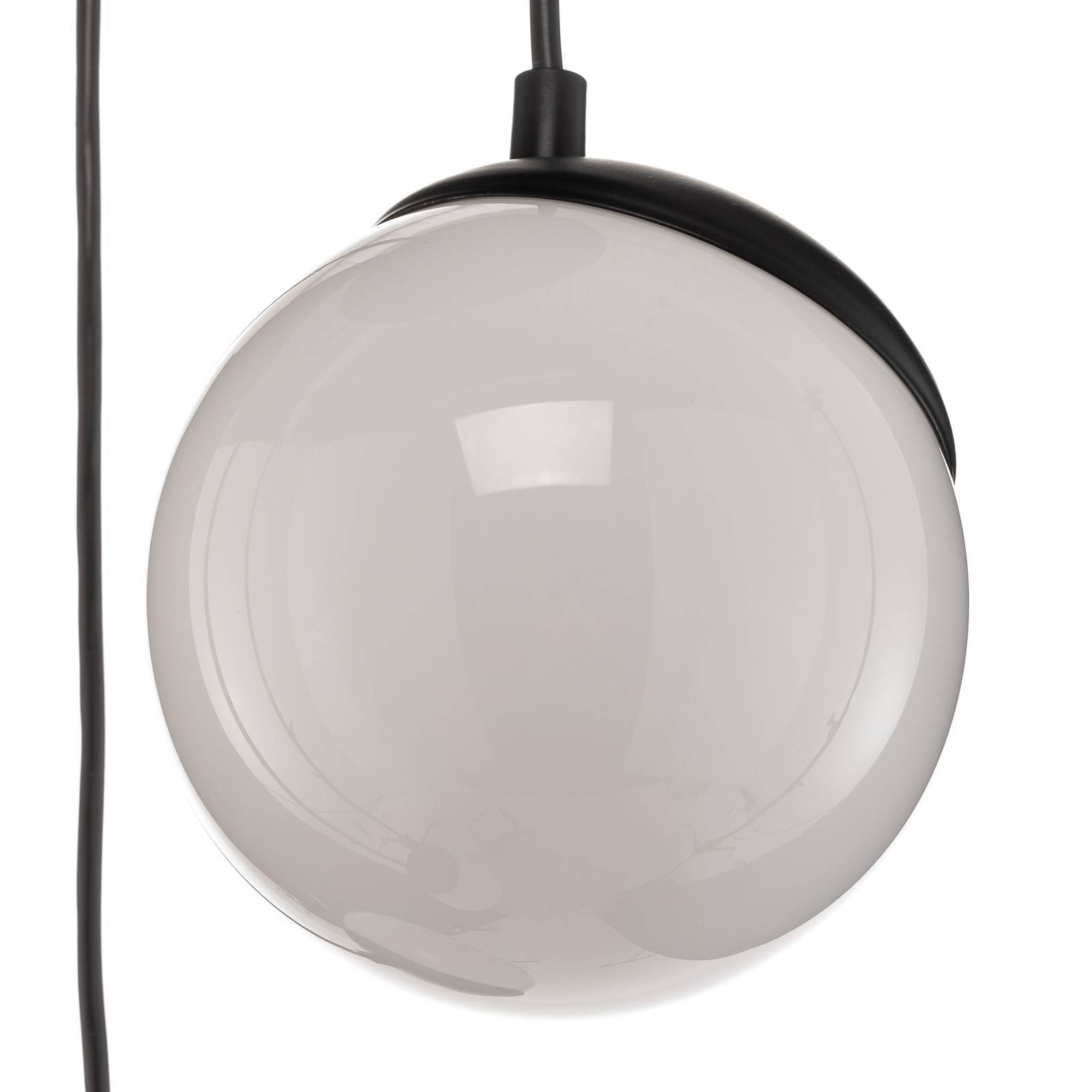 Lampa wisząca Sfera 3-punktowa szkło/metal czarna