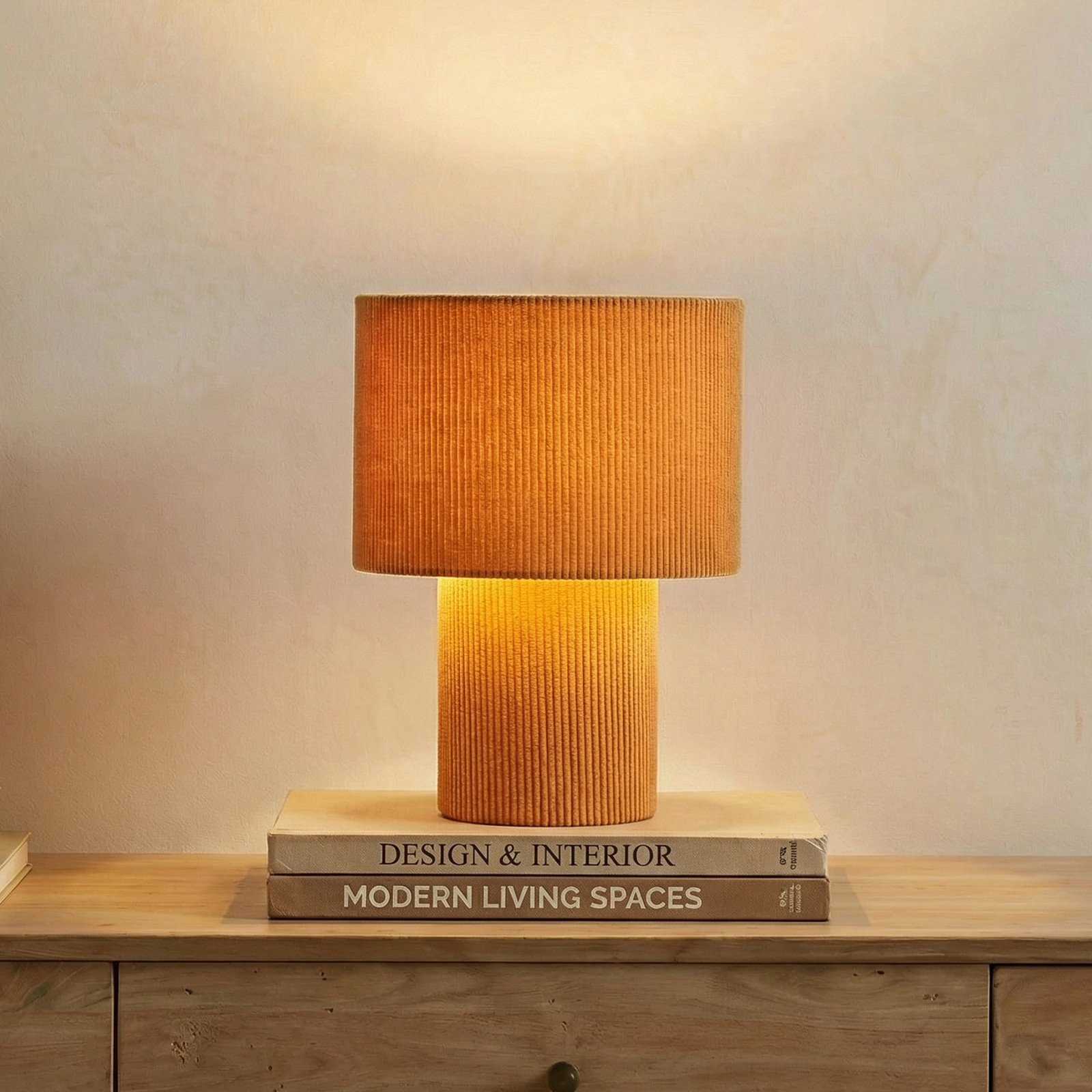 Lampă de masă Lindby Jone maro deschis textil 30 cm înălțime E27 - Camera de zi / sufragerie - modern - Țesătură / Textil