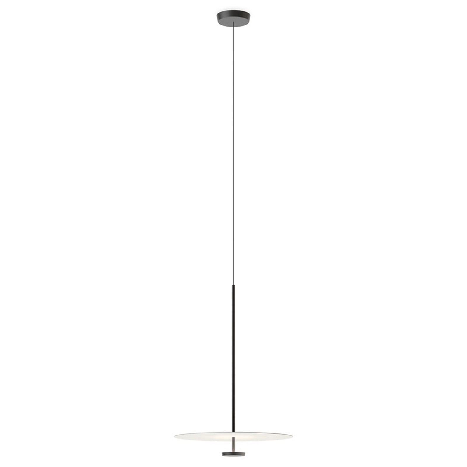 Vibia Flat LED-hänglampa 1 lampa Ø 55 cm grå L1