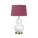 Textil asztali lámpa Isla antik sárgaréz/purpur