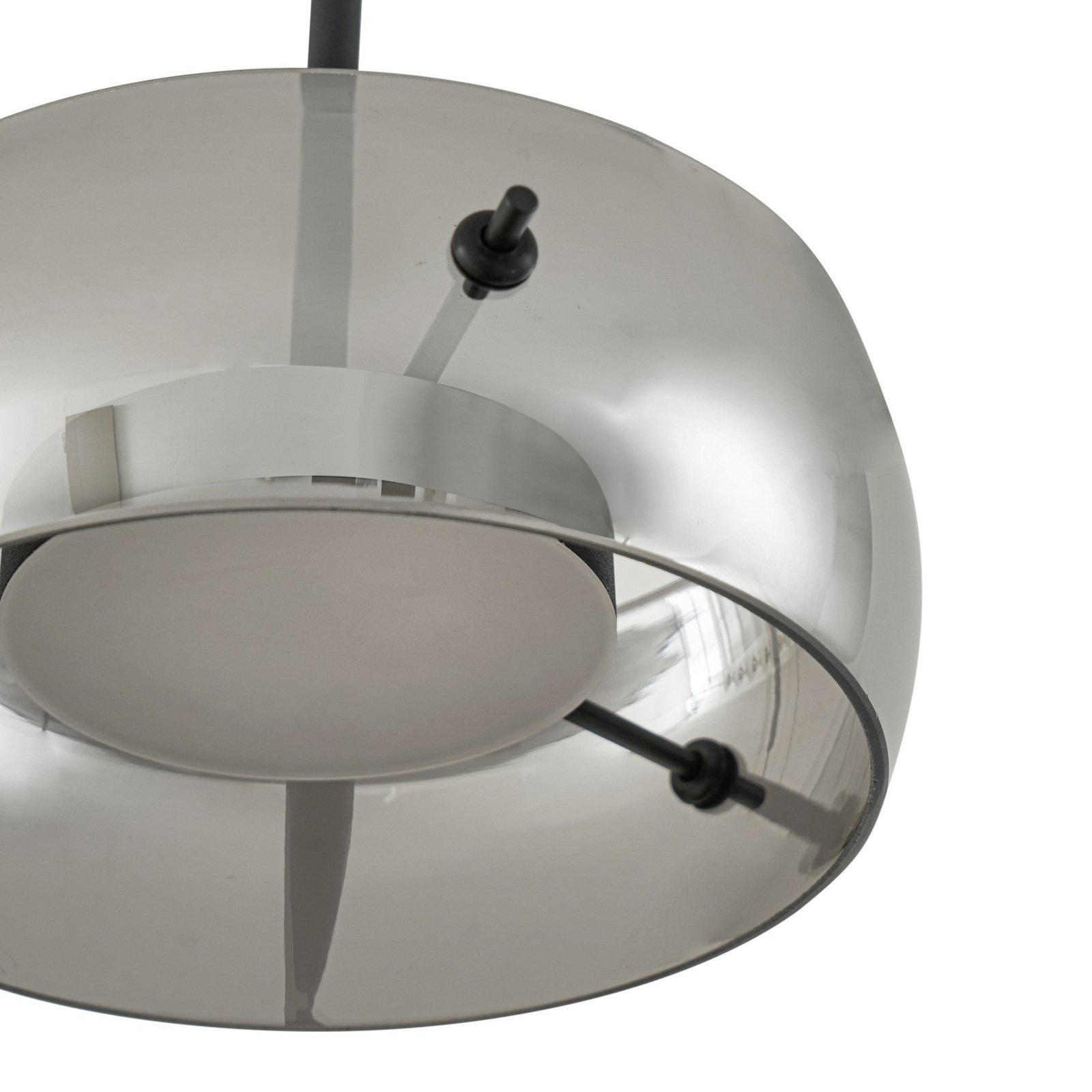 Lucande LED-Hängeleuchte Martis, schwarz, 3-flg., step-dim