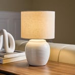 Pauleen-pöytävalaisin LOVELY CHARM, beige, korkeus 33 cm, tekstiili