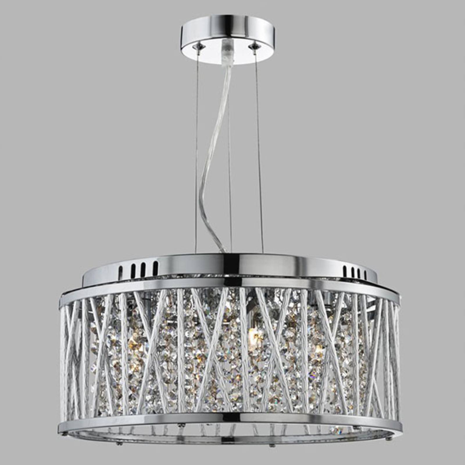 Lampa wisząca Elise z kryształowymi kroplami