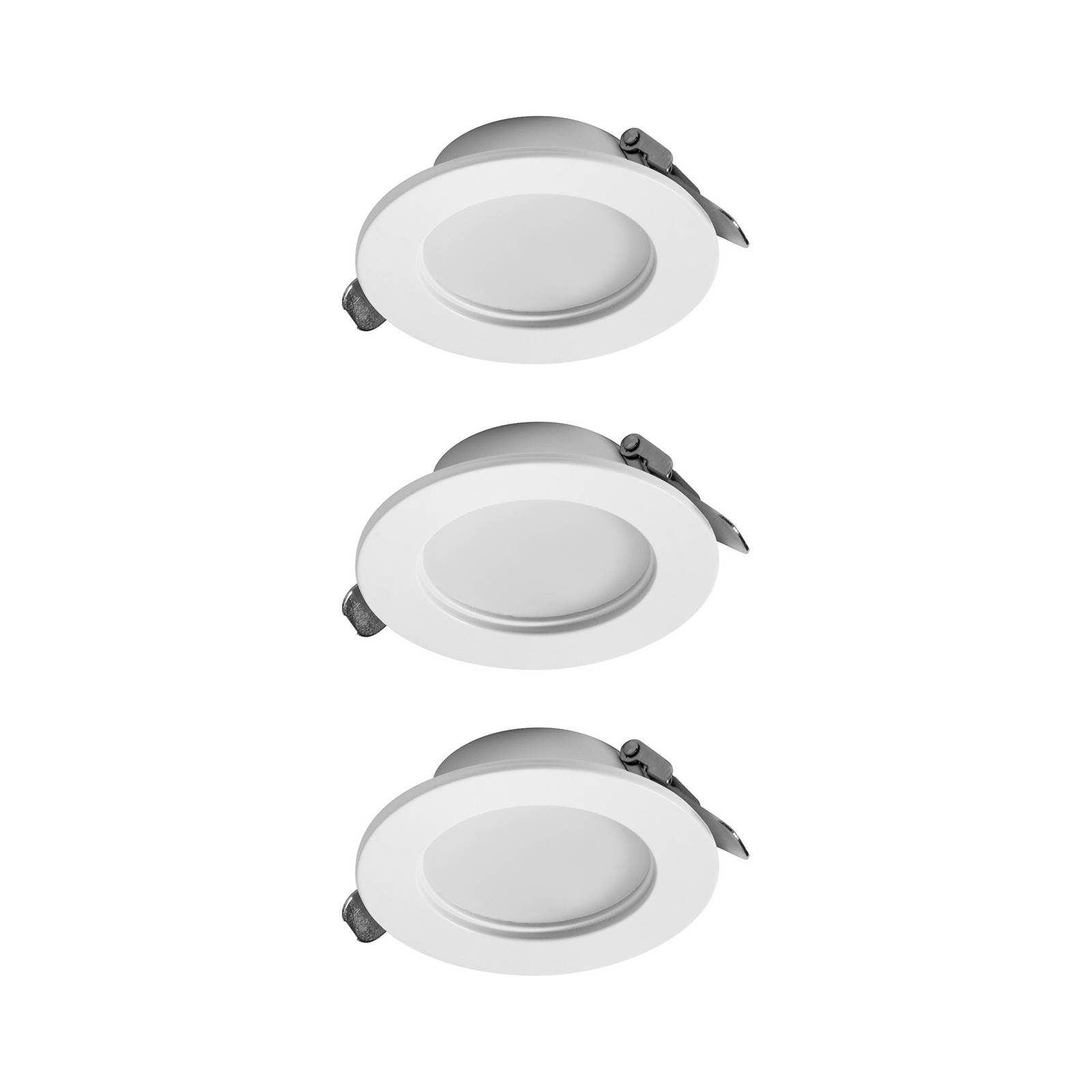 OSRAM LED-Einbauleuchte ESSENTIAL weiß Ø 9,7 cm IP44 3er-Set