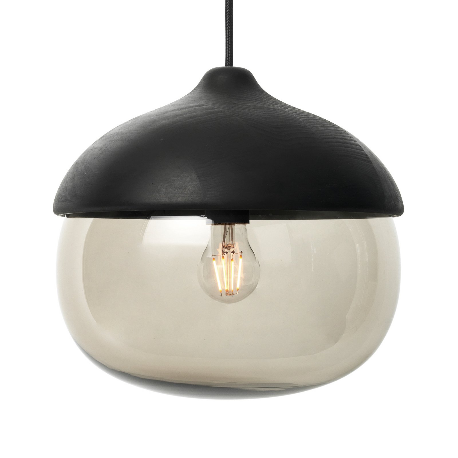 Terho Taklampa Large Black/Smoked Transparent - Mater