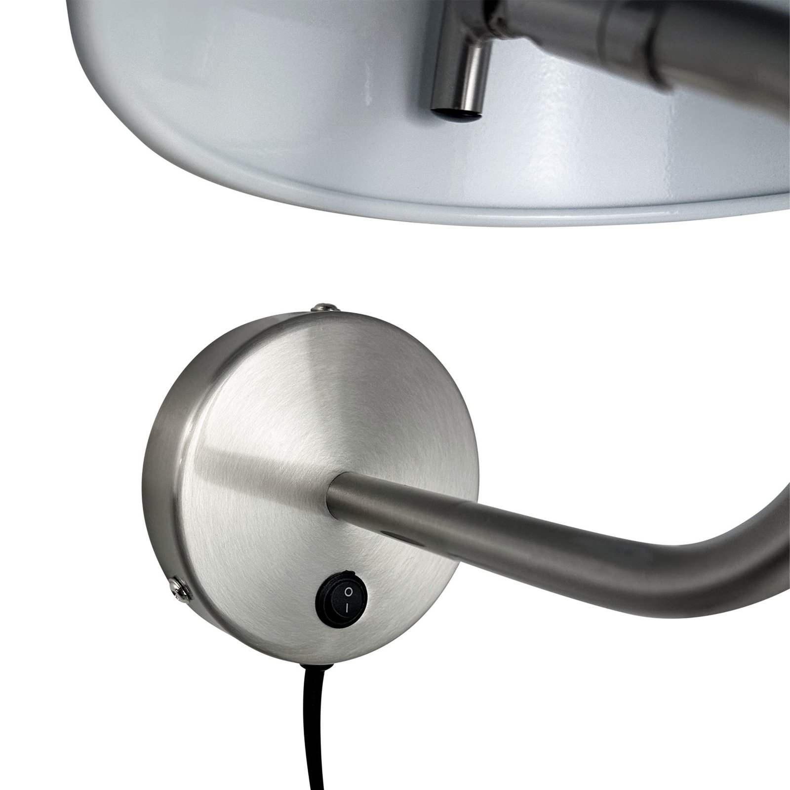 Oulu Zidna lampa Crna/Brushed Steel - DybergLarsen