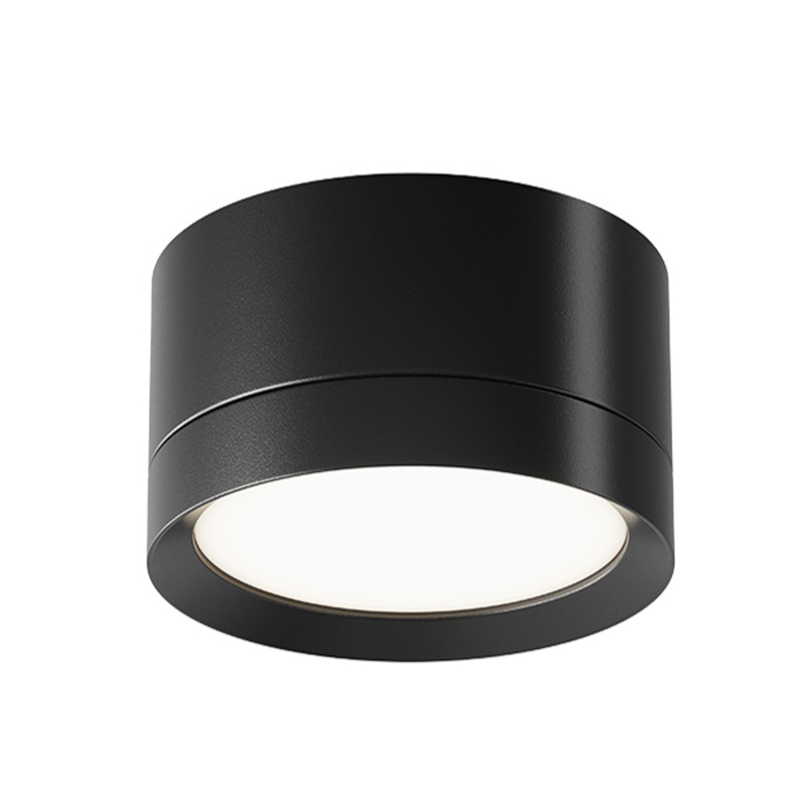 Maytoni downlight Hoop, černá, výška 5 cm Ø 8,5 cm hliník GX53