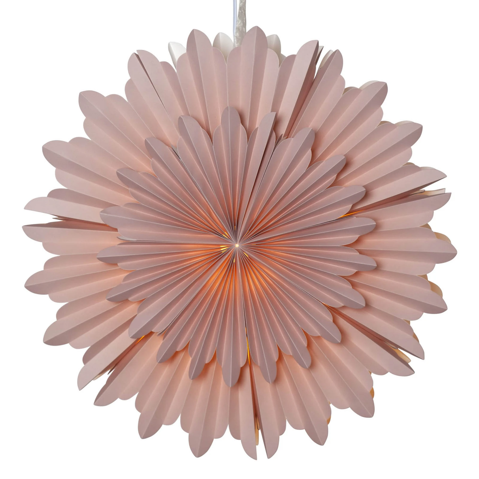 Crystal dekostjerne, papir, uden fatning, pink