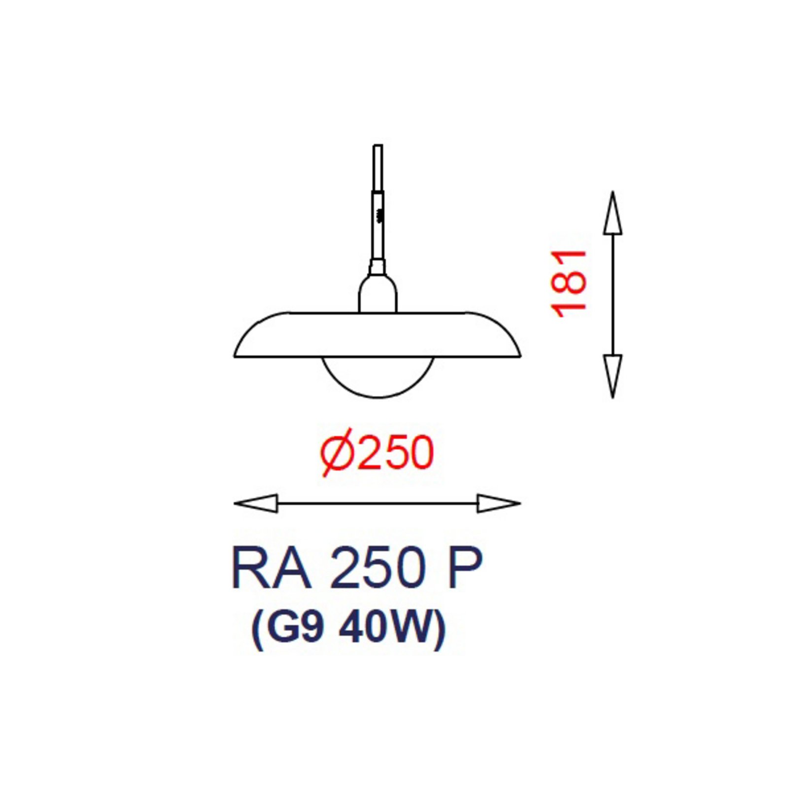 RA 250 Lustră Pendul White - Piet Hein