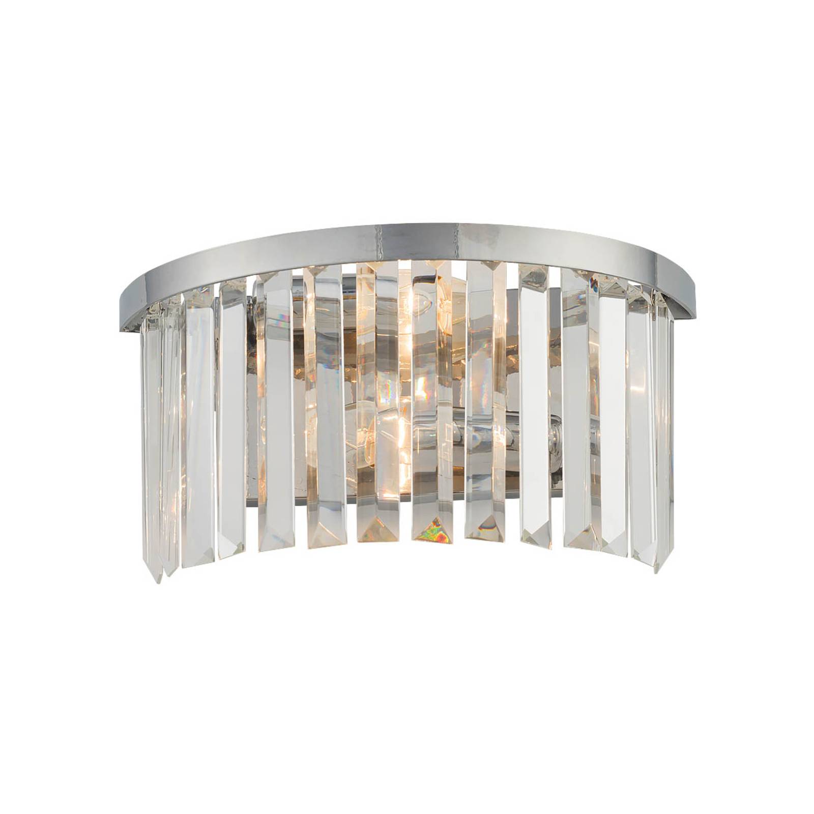Vägglampa Cristal, transparent/silver
