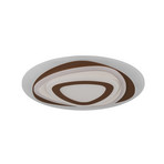 Plafoniera LED Zilo, bianco/caffè, metallo, telecomando