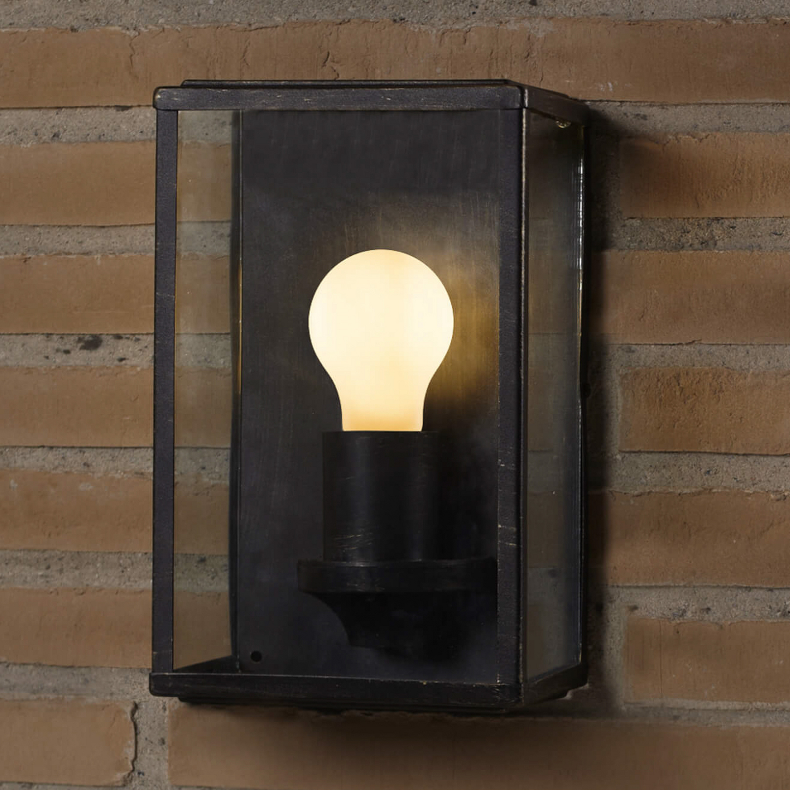 Segula Āra sienas lampa Classic, nerūsējošais tērauds, melna, E27