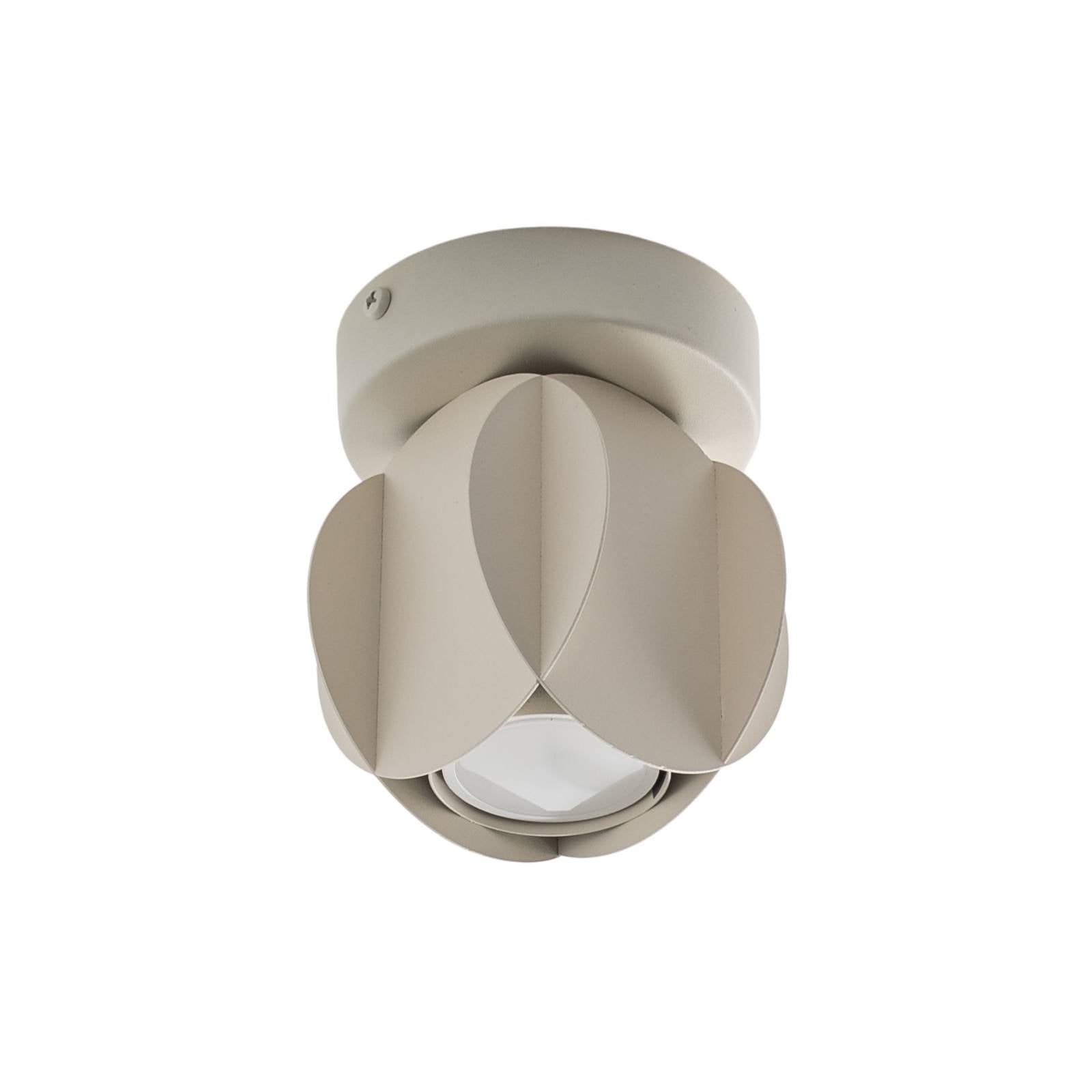 Deckenspot GAMBIT, cremeweiß, Ø 10 cm, Metall, GU10
