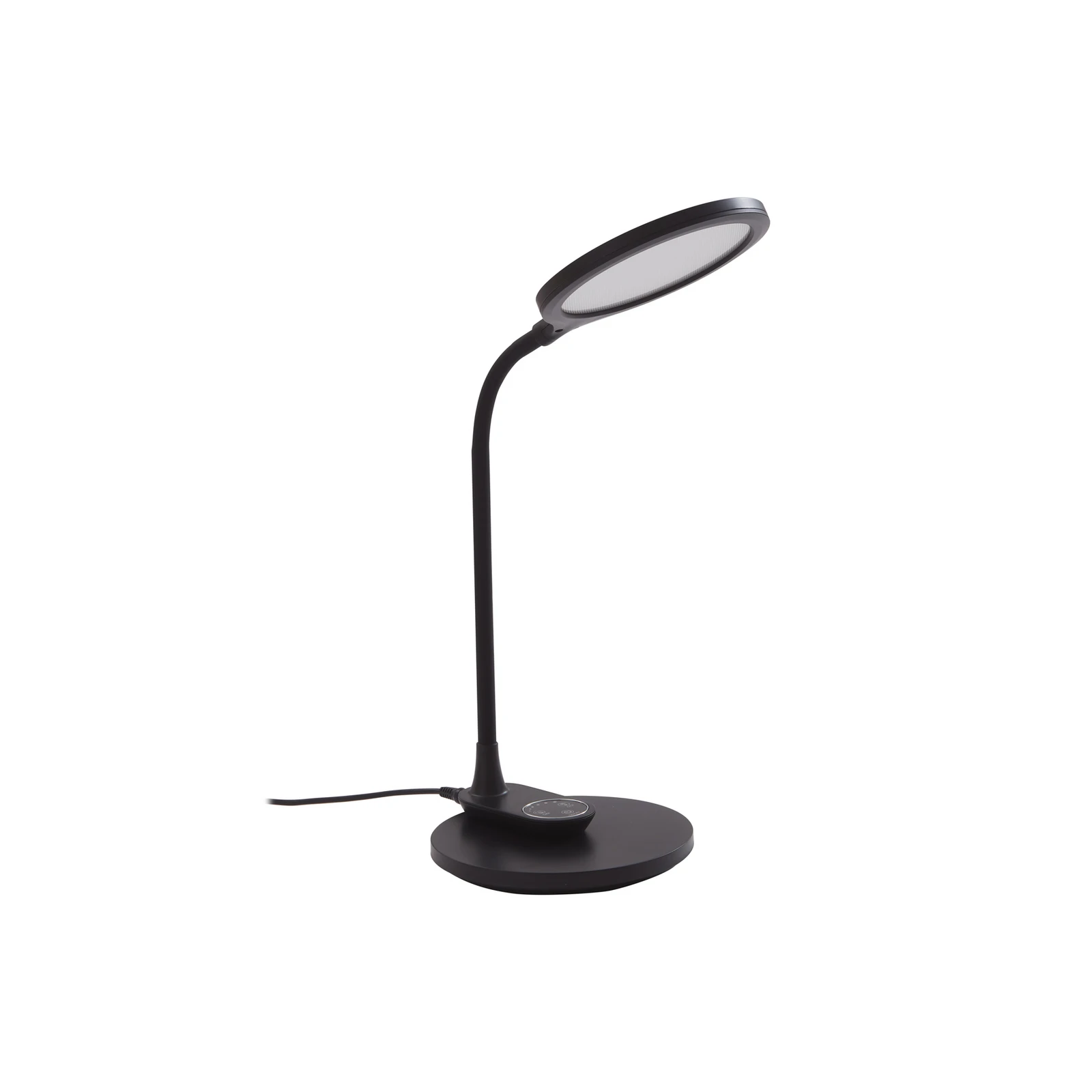 Stolná LED lampa Lindby Valtaria, čierna, CCT, stmievateľná