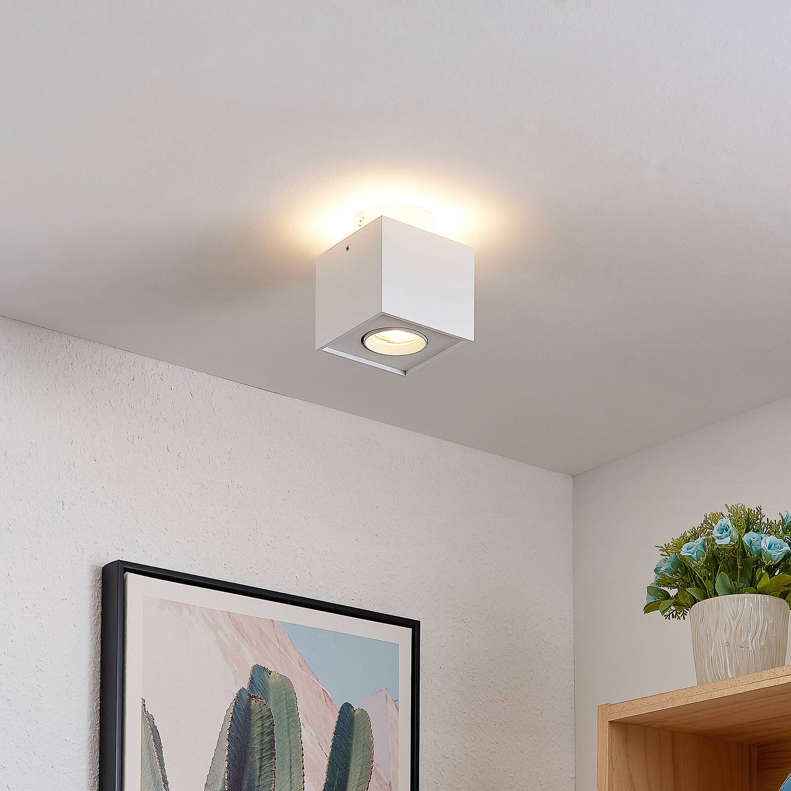 Arcchio Walisa LED ceiling lamp angular, white