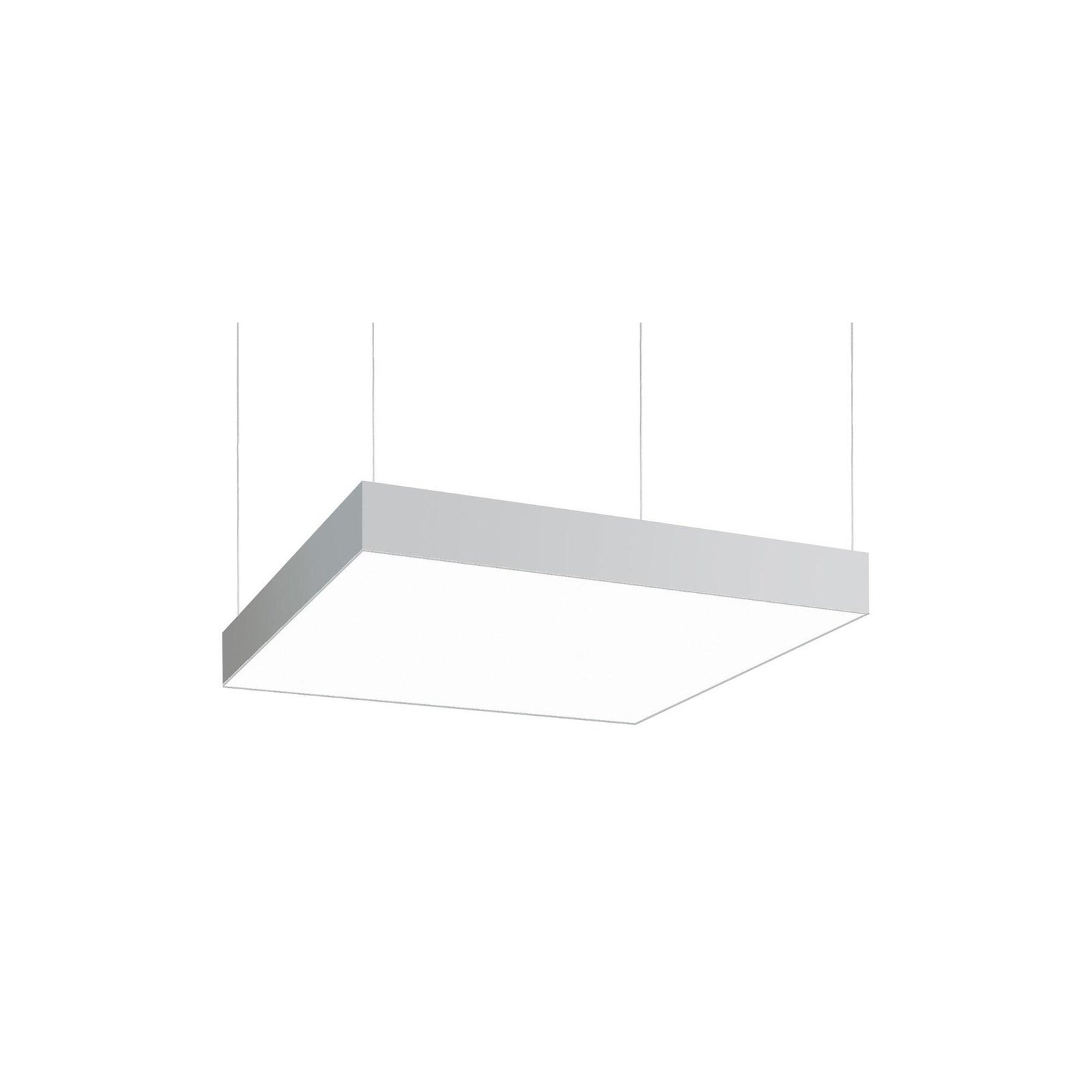 BRUMBERG LED-pendel Biro Square on/off, sølv, 4.000K