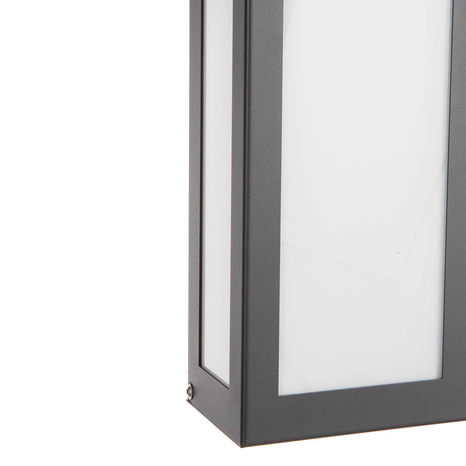 CMD Aqua Rain sensor LED outdoor wall light anthracite, stainless steel, opal glass, 12 W, energy efficiency: A+, W: 14 cm, H: 28 cm
