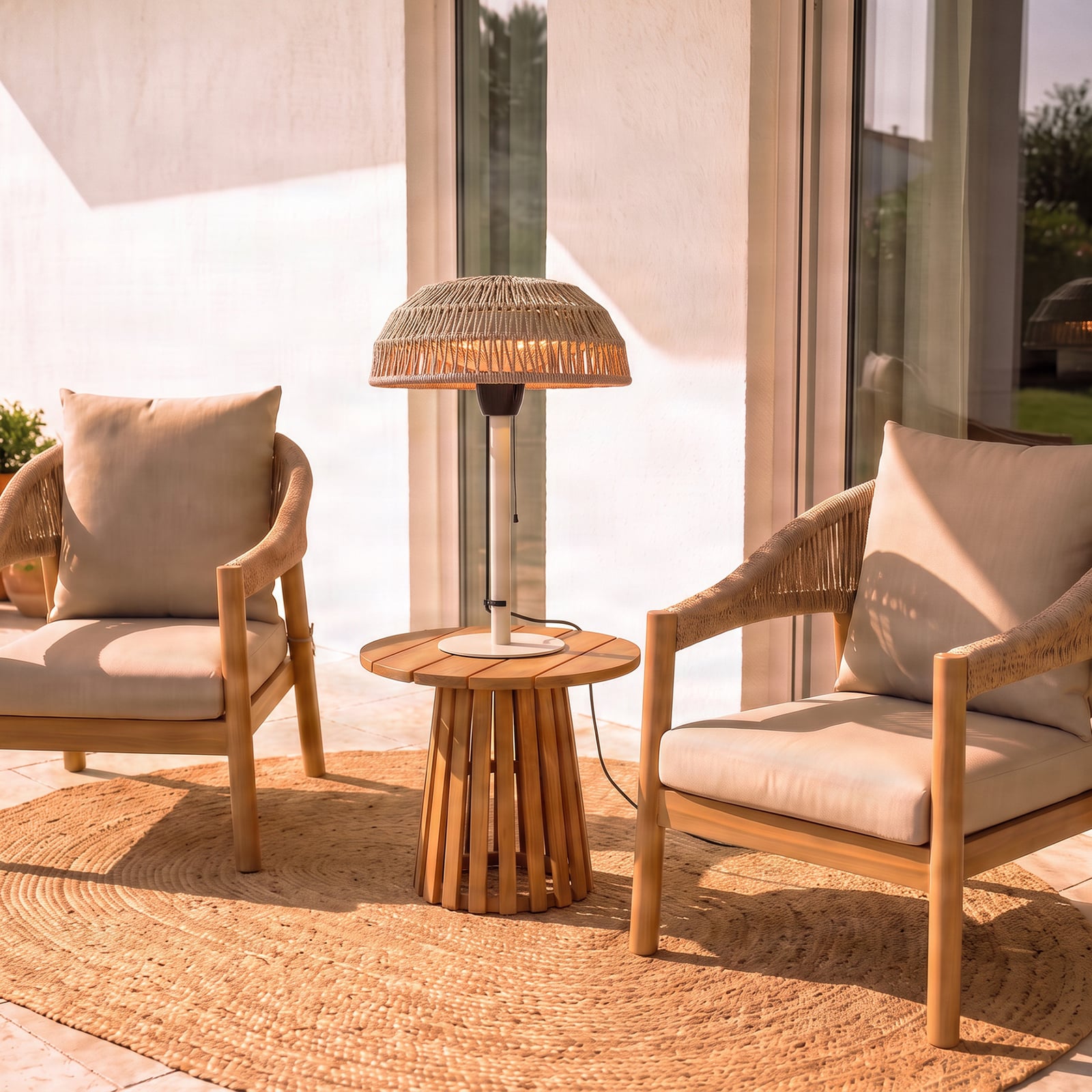Radiateur rayonnant de table Calenza, beige, hauteur 70 cm, 1 500 W, aluminium Radiateur rayonnant de table Calenza, beige, hauteur 70 cm, 1 500 W, aluminium