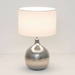 Bordlampe Ananas, hvit/sølv