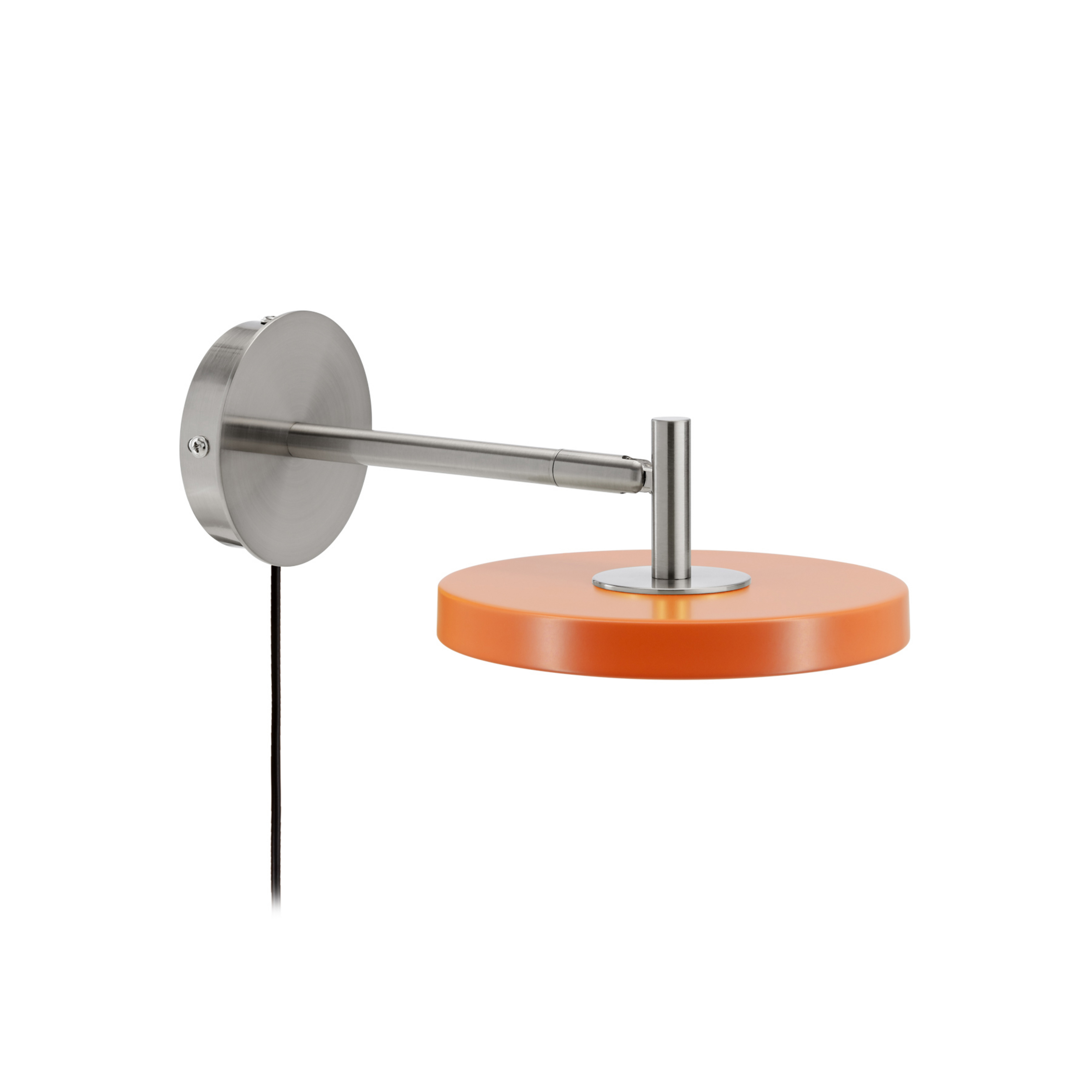 Asteria Short LED-Wandlampe, orange, Stahl, Stecker - UMAGE
